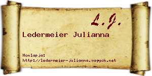 Ledermeier Julianna névjegykártya